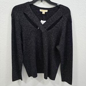 Michael Kors Metallic black sweater Plus Size 3X